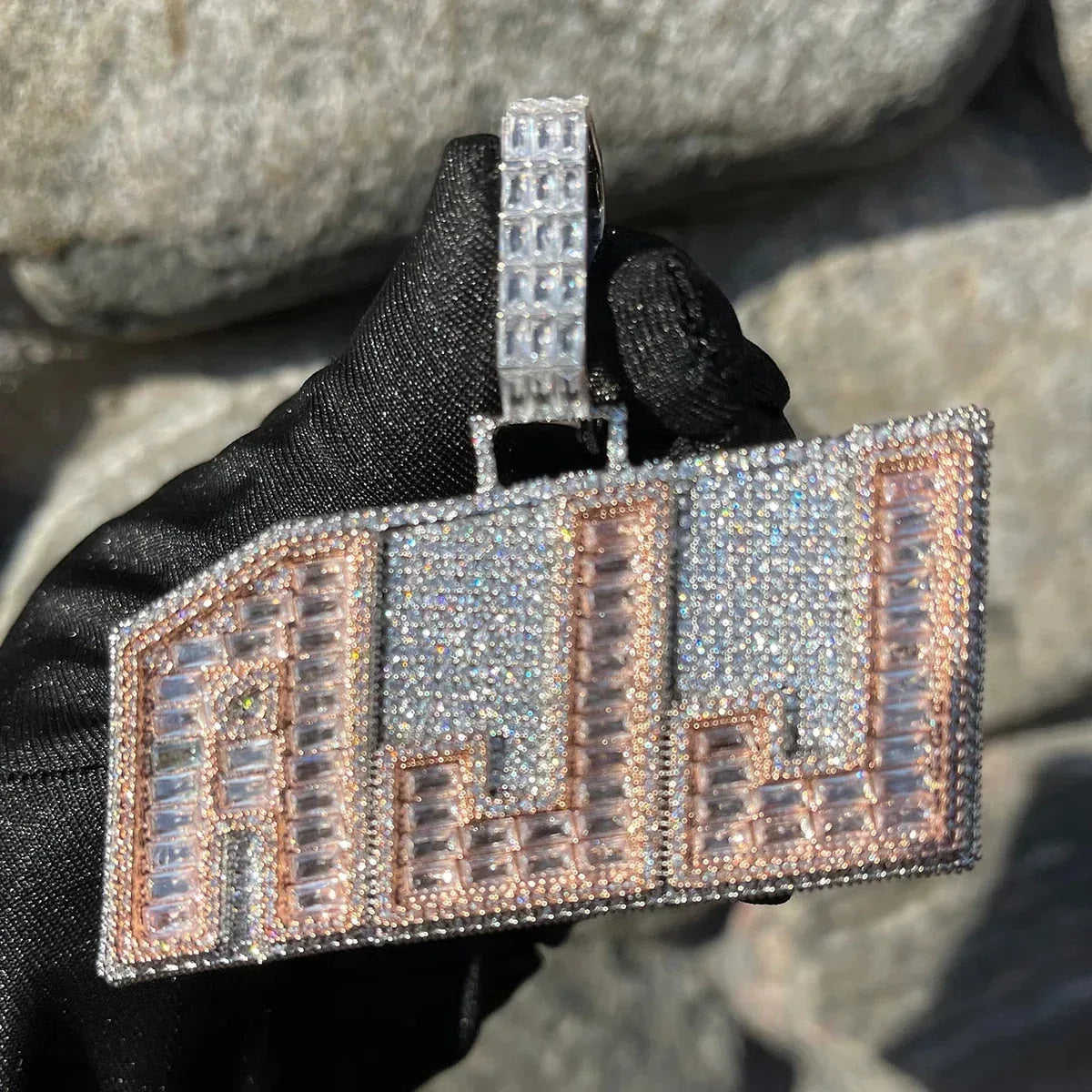 Emerald Cut Baguette Edition Iced Out Personalized Custom Name Necklace Pendant - Luxury Custom Jewelry - CaratixJewelry
